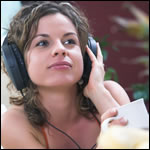 Young woman with headphones